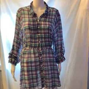 Beautiful Torrid plaid tunic blouse,